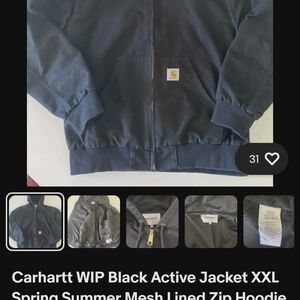 Carhartt Black Active Jacket XXL